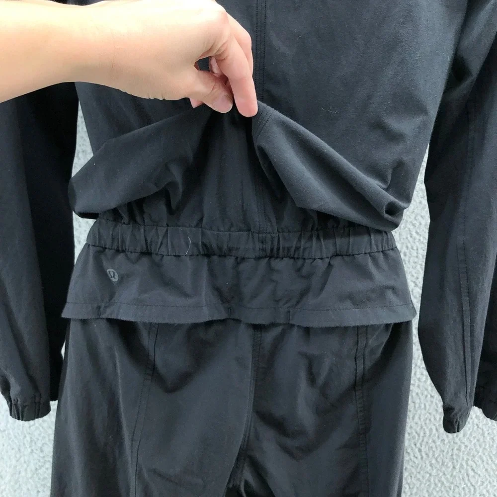 Lululemon Dynamic Days Jumpsuit Black Womens 4 Active Athleisure Stretch Comfort